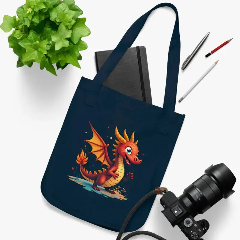 Adorable Dragon Canvas Tote Eco Style