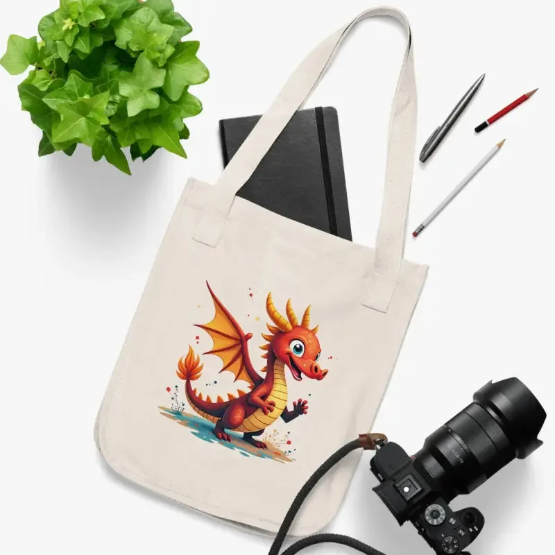 Adorable Dragon Canvas Tote Eco Style