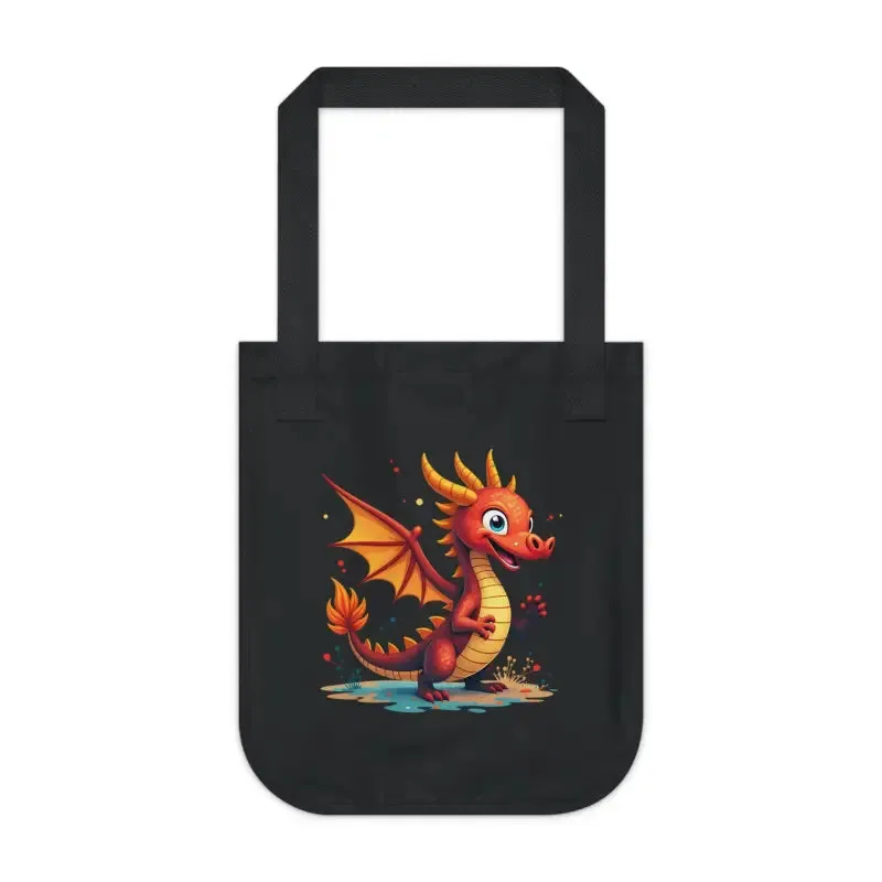 Adorable Dragon Canvas Tote Eco Style