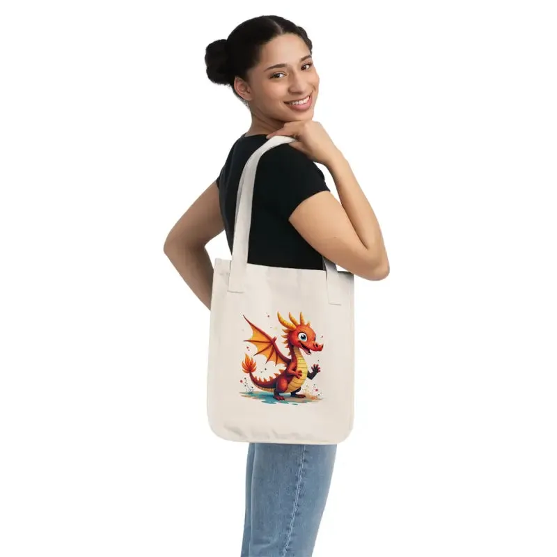 Adorable Dragon Canvas Tote Eco Style
