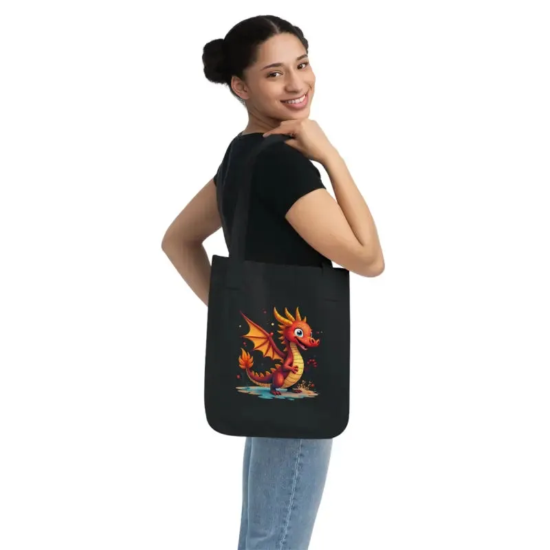 Adorable Dragon Canvas Tote Eco Style