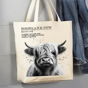Canvas Tote Bag | Highland Cow Definition