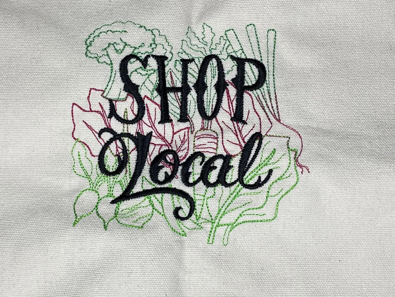 Canvas Tote Bag with Zipper, Shop Local Market Bag, Reusable Shopping Bag, Use for Groceries, Farmers Market, School, Work