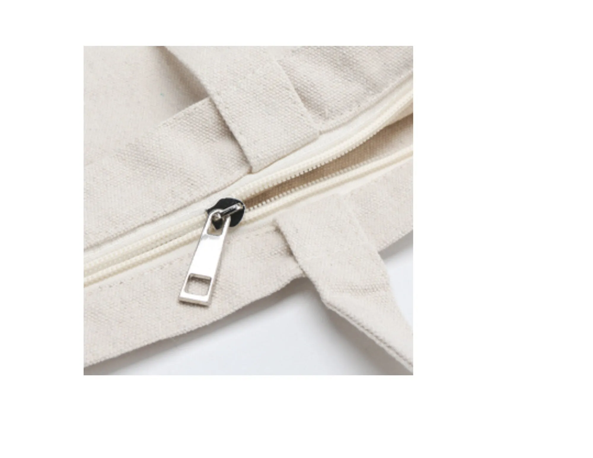 Canvas Tote Bag with Zipper, Shop Local Market Bag, Reusable Shopping Bag, Use for Groceries, Farmers Market, School, Work