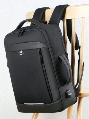 Minimalist Laptop Backpack Medium Black For Business