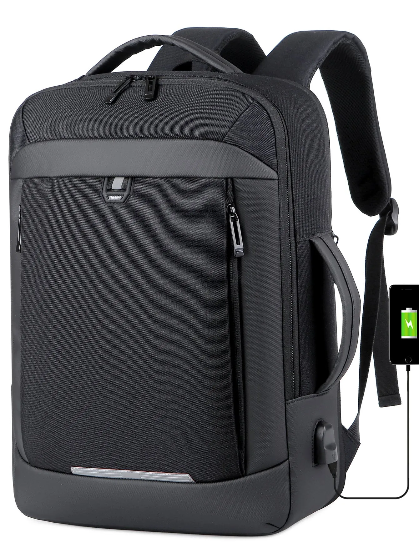 Minimalist Laptop Backpack Medium Black For Business