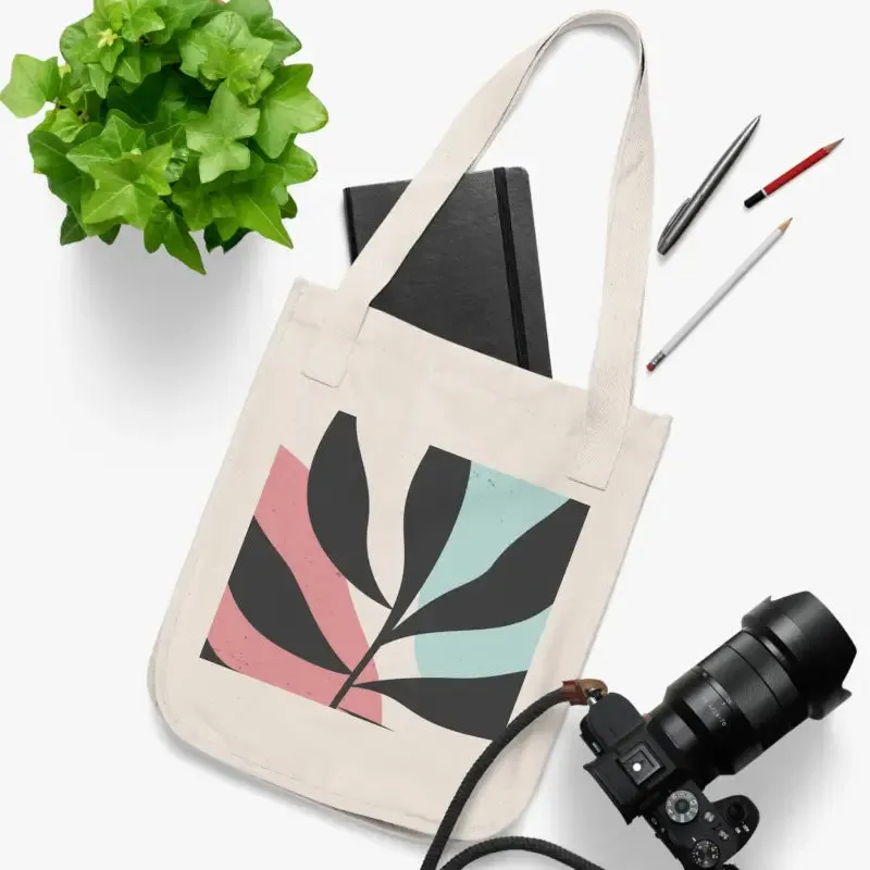 Organic Abstract Foliage Art Canvas Tote Bag