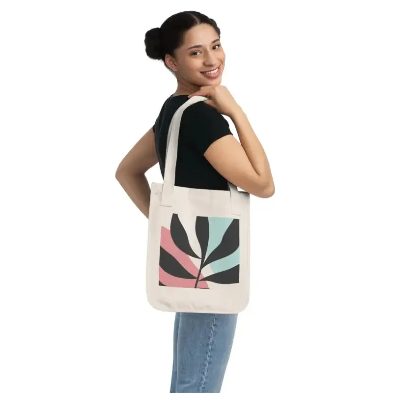 Organic Abstract Foliage Art Canvas Tote Bag