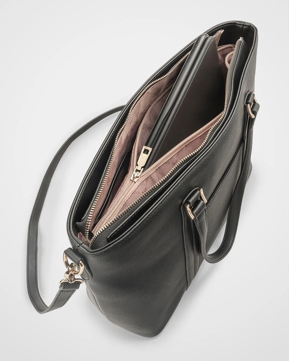 Tara Laptop Tote Work Bag   Monogram Bag Strap