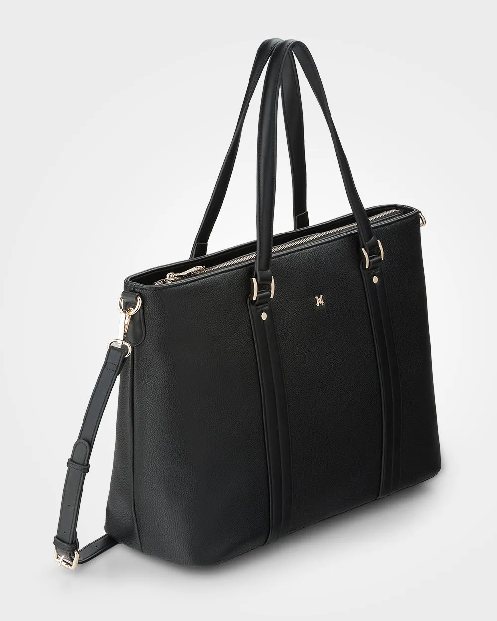 Tara Laptop Tote Work Bag   Monogram Bag Strap