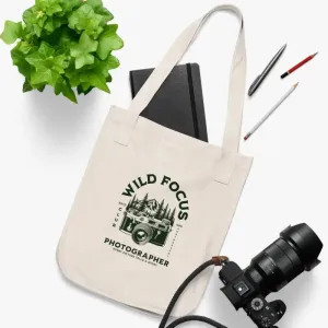 Wild Focus Photographer Tote Organic Canvas Bag