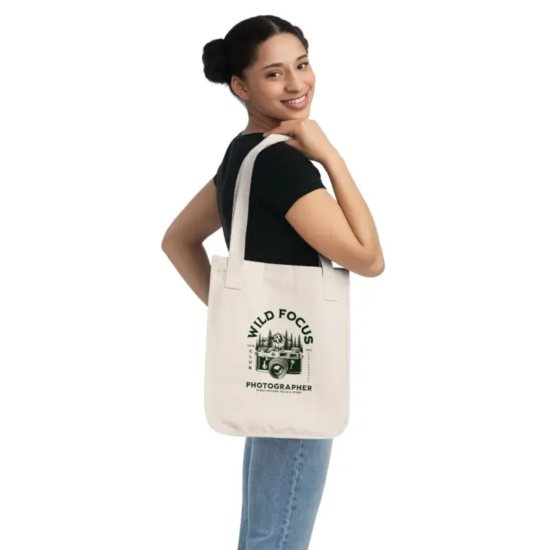 Wild Focus Photographer Tote Organic Canvas Bag